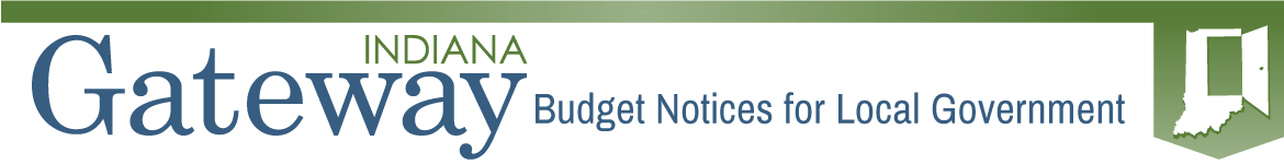 Budget Notices for Indiana Local Government